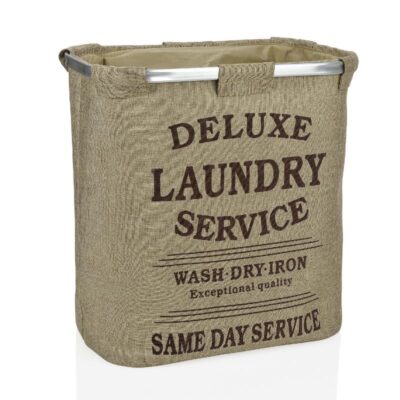 Cesto biancheria beige scritta Brescia