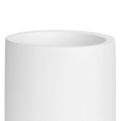 Bicchiere portaspazzolino bianco poliresina opaco