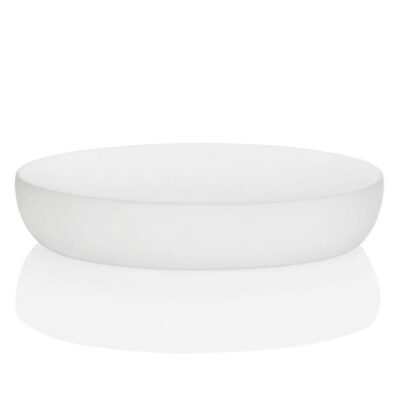 Portasaponetta bianco opaco in poliresina