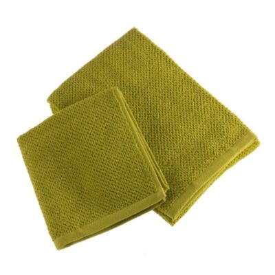 Asciugamano per il viso di color mela