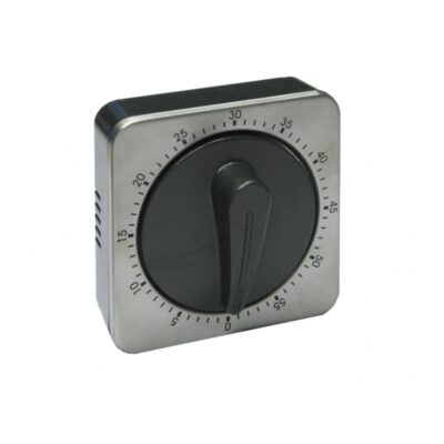 Timer da cucina di forma quadrata in acciaio inox