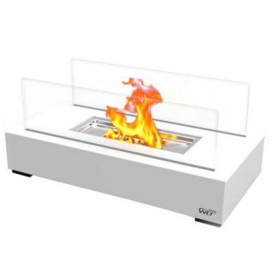 Caminetto a bioetanolo rettangolare colore Bianco - WD