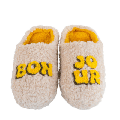 Pantofole con scritta Bonjour- WD