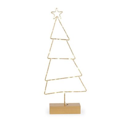 Albero di Natale in metallo dorato con led h 80cm - TonoSuTono