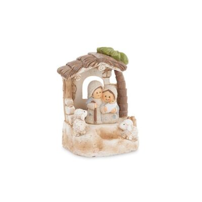 Natività glitter con pecorelle H 8 cm - TonoSuTono