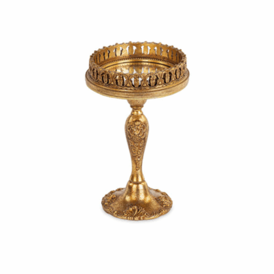 Portacandele dorato con specchio - TonoSuTono