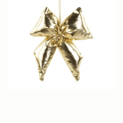 Fiocco natalizio in oro da appendere piccolo - TonoSuTono