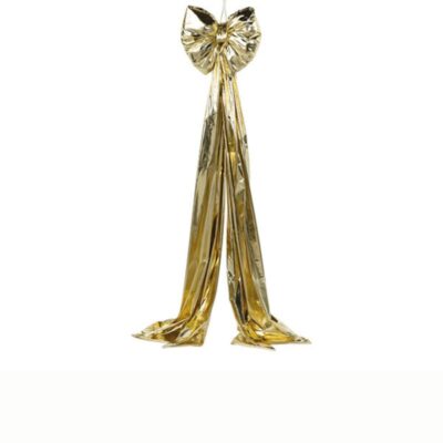 Fiocco natalizio dorato da appendere grande - TonoSuTono