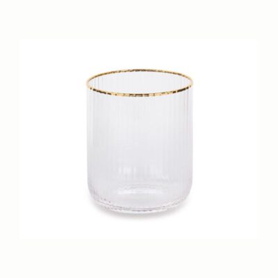 Set 6 bicchieri in vetro con bordo oro - TonoSuTono