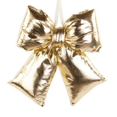 Fiocco natalizio in oro da appendere medio - TonoSuTono