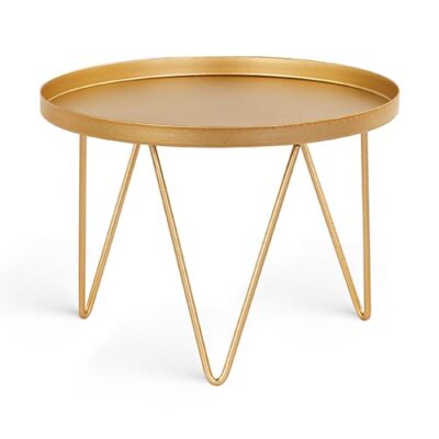 Alzatina rotonda in metallo oro - TonoSuTono